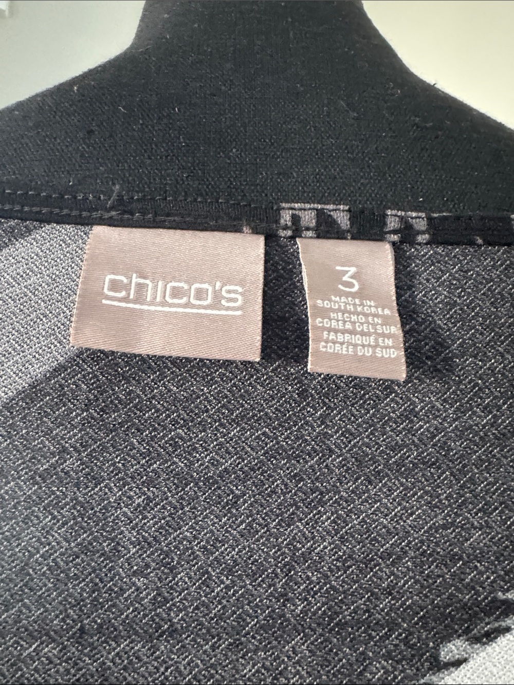 Chico's Black, Gold & White Abstract Flow Tunic - Picture 3 of 4